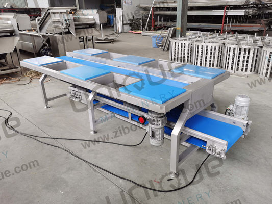 Tableau et convoyeurs de tri des légumes en acier inoxydable Tableau de préparation des légumes 0,74 kW