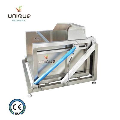 Boîte à sacs en acier inoxydable de 240 kg pour décharger les fruits et légumes en douceur