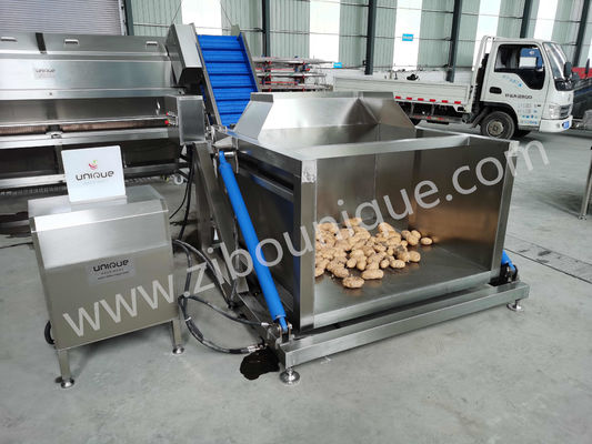 Dumpper automatique hydraulique en acier inoxydable 304 pour le chargement de fruits et légumes