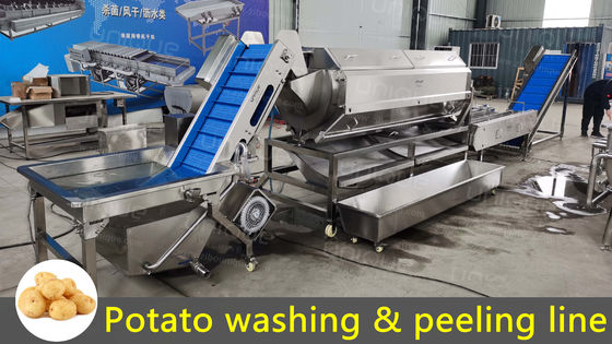 Ligne automatique de lavage des asperges à base de racines et de légumes avec extracteur de jus de fruits et légumes