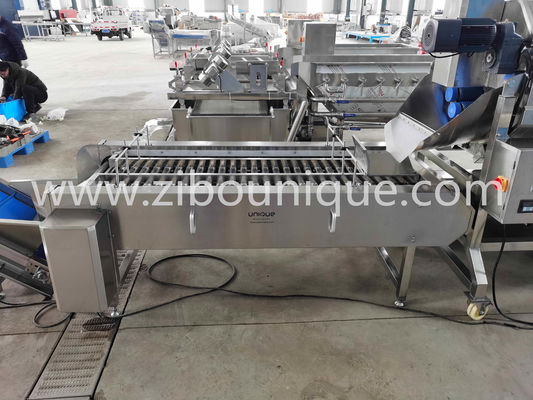 Industrie de transformation alimentaire 4,12 kw Pelleuse industrielle de pommes de terre avec rouleau à carbonnure