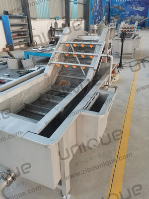 5000x1450x1400 mm machine à laver les légumes à bulles pour la ligne de nettoyage des légumes et des fruits