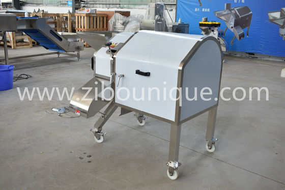 Machine de coupe d'oignon industrielle avec une efficacité de coupe de cube de légumes électrique de 1,5 kW