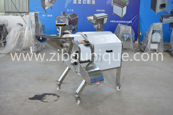 Machine de coupe d'oignon industrielle avec une efficacité de coupe de cube de légumes électrique de 1,5 kW