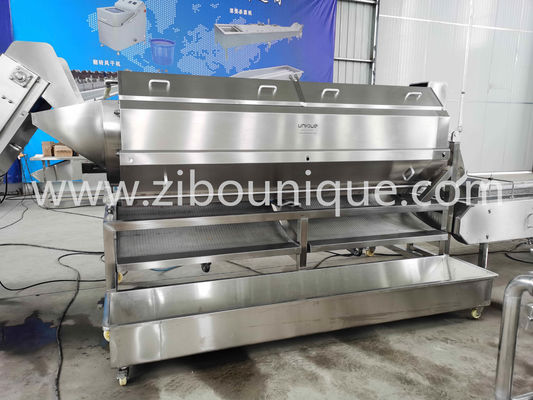 Machine à éplucher le manioc pour une ligne continue de dépouillage des légumes-racines dans les grands magasins alimentaires